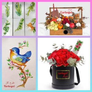 پک هدیه عید ایرانی در گلفروشی هنری طرح گل